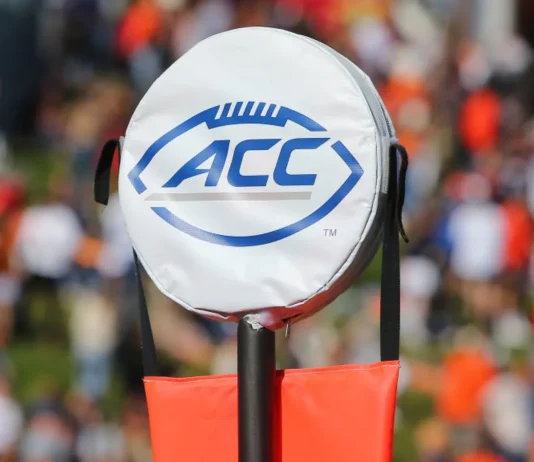 Experts are discussing the potential departure of North Carolina, Clemson, Florida State, Louisville, and Miami from the ACC to another conference.